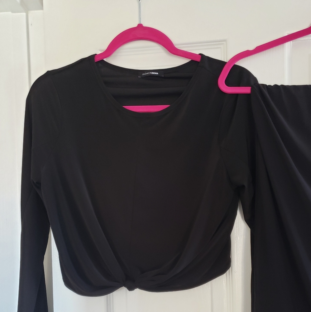 Elegant Black Long Sleeve Dress
